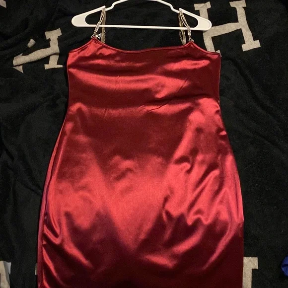 formal dress burgundy Odette Satin Mini Dress main image 0